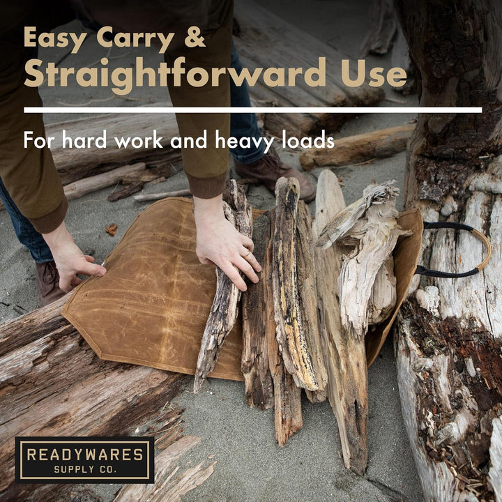 Readywares Kaminholzträger aus gewachstem Segeltuch, robust, klassisches und langlebiges Design canv