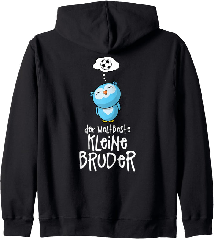 Der weltbeste kleine Bruder Fussball Eule Eulen Geschwister Kapuzenjacke