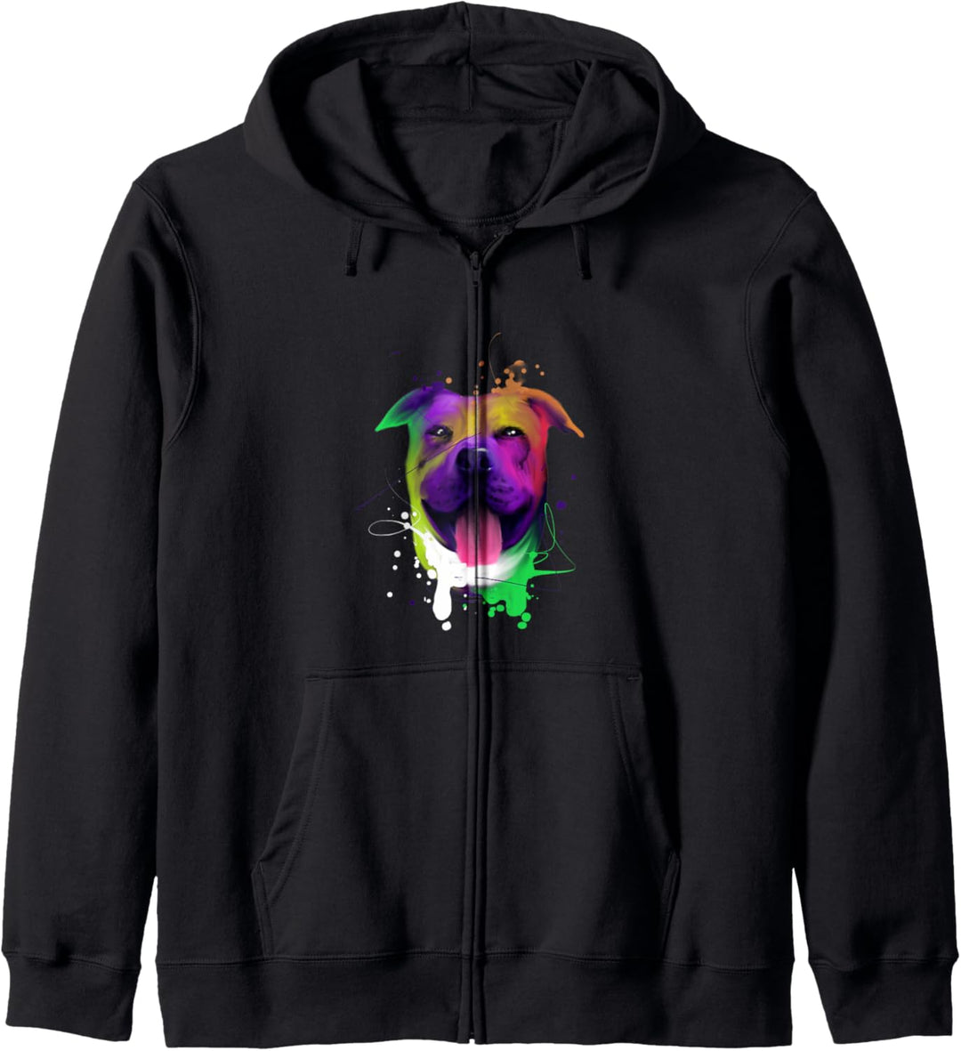 Buntes Pitbull-Geschenk Pitbull Mom Dad Kapuzenjacke