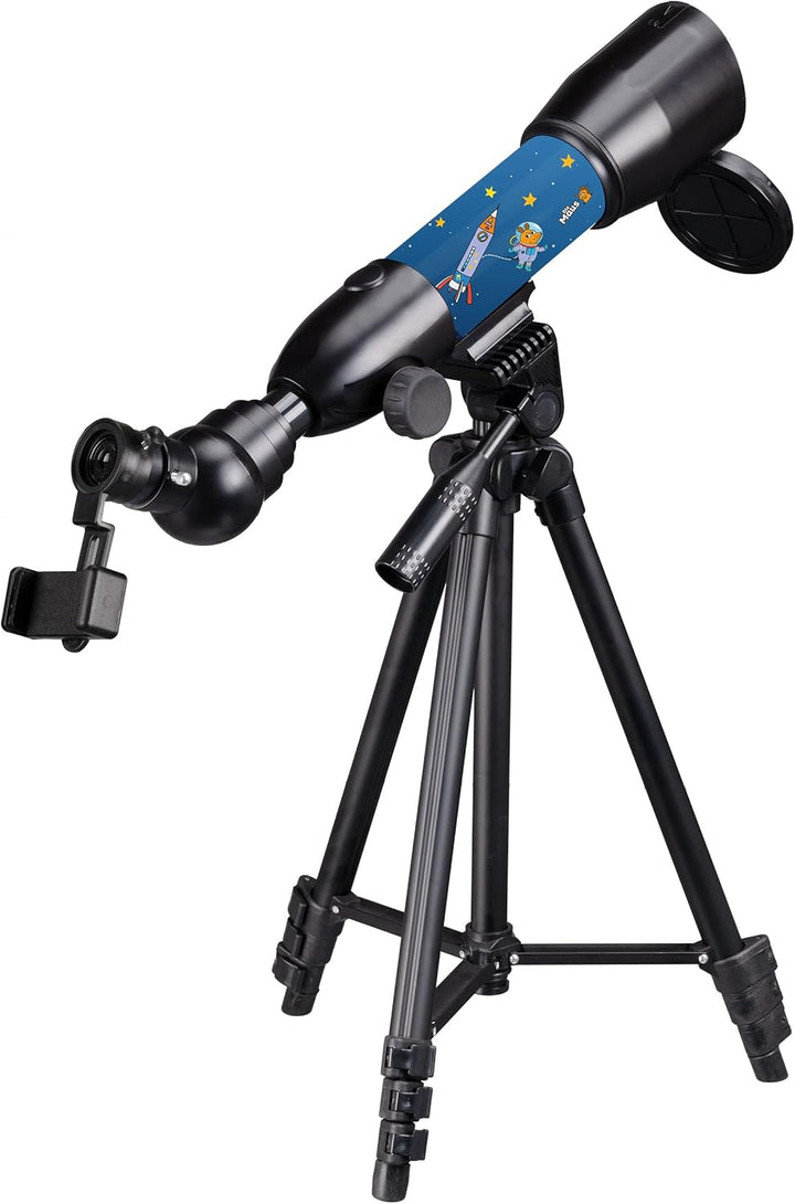 DieMaus Linsenteleskop 50/350 mit Rucksack - Ideal für Kinder, Entdecker-Teleskop, Astronomie Starte
