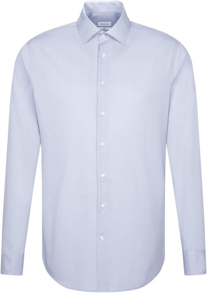 Seidensticker Herren Slim Bügelfrei Business Kent Extra Langer Arm Shirt 36 Hellblau, 36 Hellblau