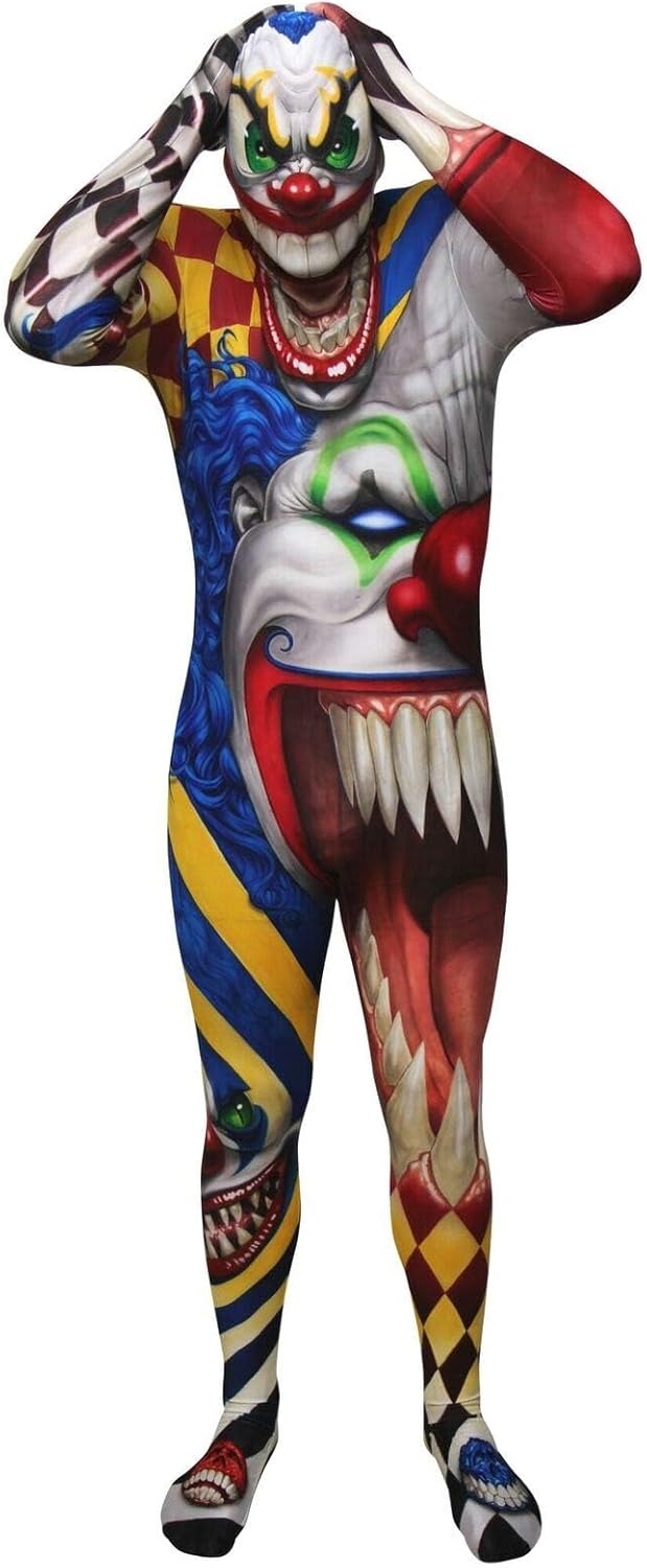 Morphsuits Clown Ork Jaw Dropper Monster Kostüm, Halloween und Karneval - L (163cm-175cm) L Clown, L
