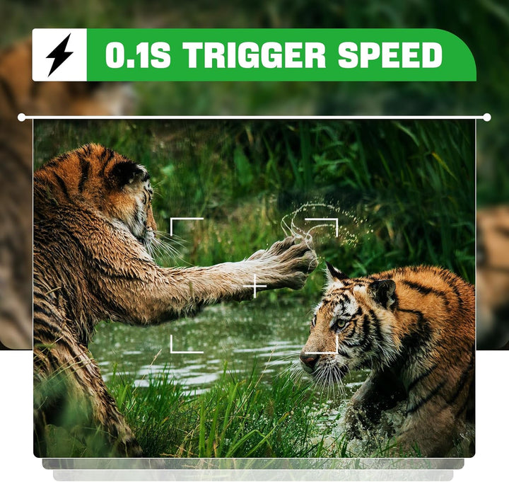 Coolifepro Wildkamera mit Handyübertragung App, 32MP Mini WLAN Wildkamera, 0,1 s Auslösegeschwindigk