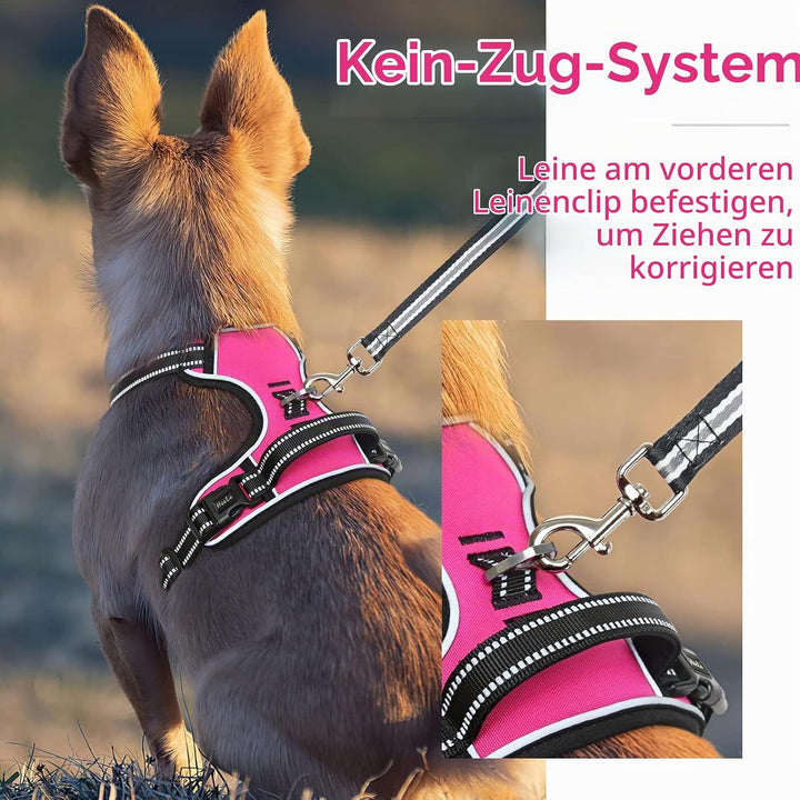 HEELE Hundegeschirr, No-Pull Hundegeschirr, Brustgeschirr für Mittelgrosse Hunde, Weich Atmungsaktiv