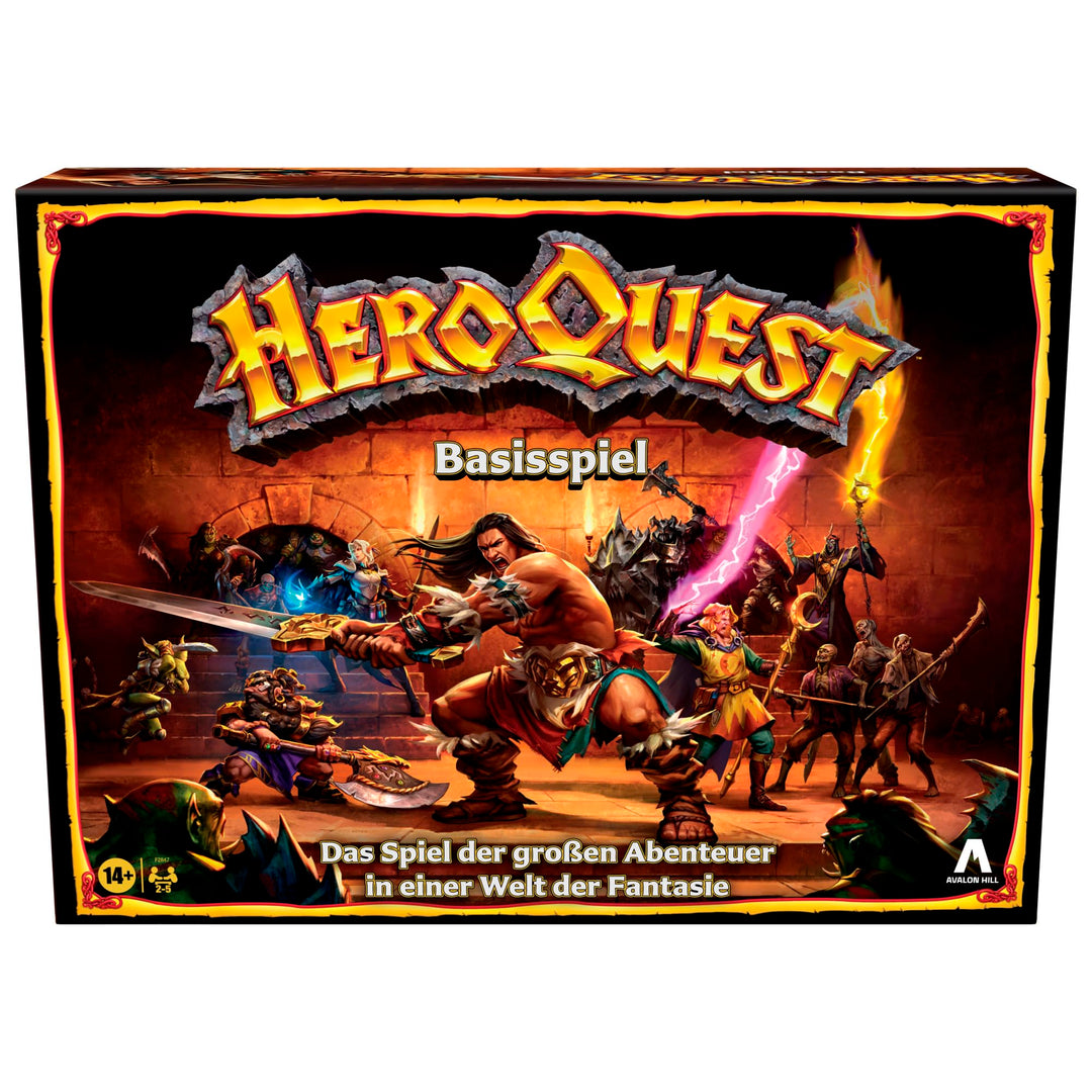 Avalon Hill HeroQuest Basisspiel, Dungeon Crawler Fantasie-Abenteuerspiel mit Miniaturen, ab 14 Jahr