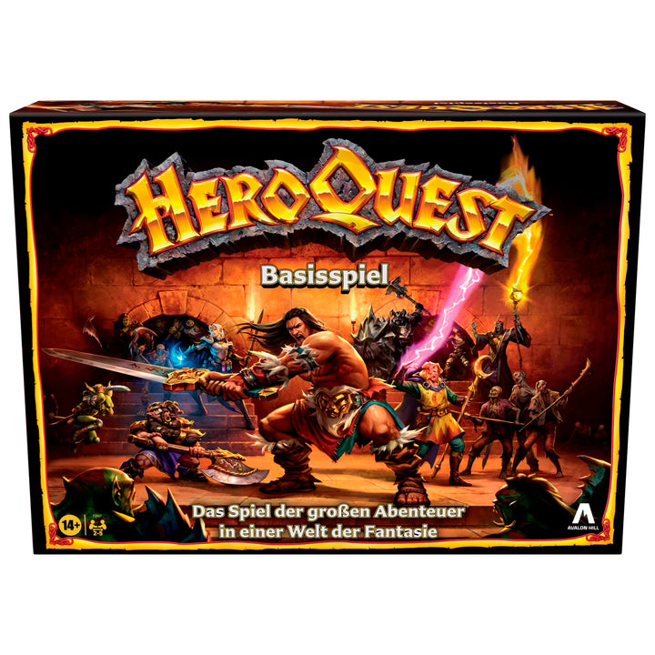 Avalon Hill HeroQuest Basisspiel, Dungeon Crawler Fantasie-Abenteuerspiel mit Miniaturen, ab 14 Jahr