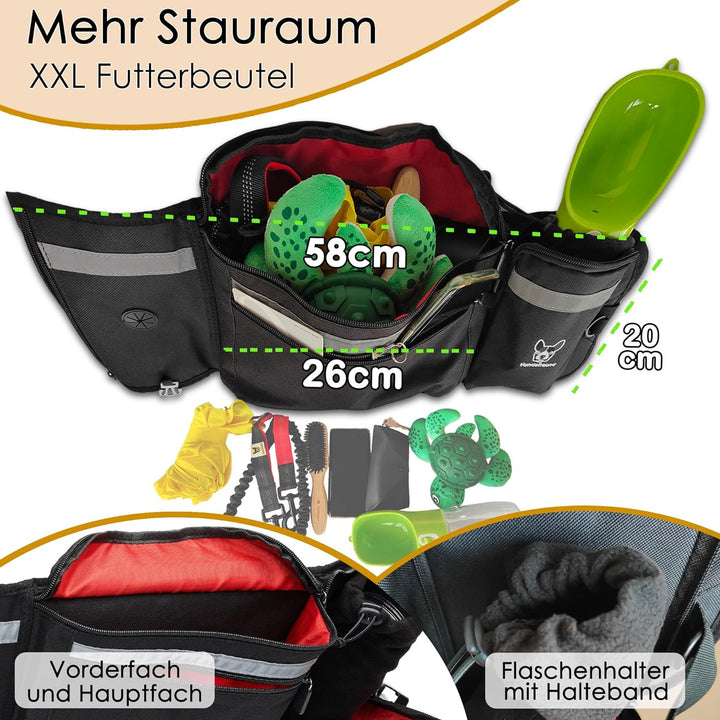 Hundefreund Leckerlitasche für Hunde XXL - Extra grosser reflektierender Leckerlibeutel mit Bauchgur