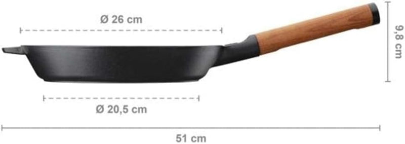 Sarten hierro fundido, 26cm