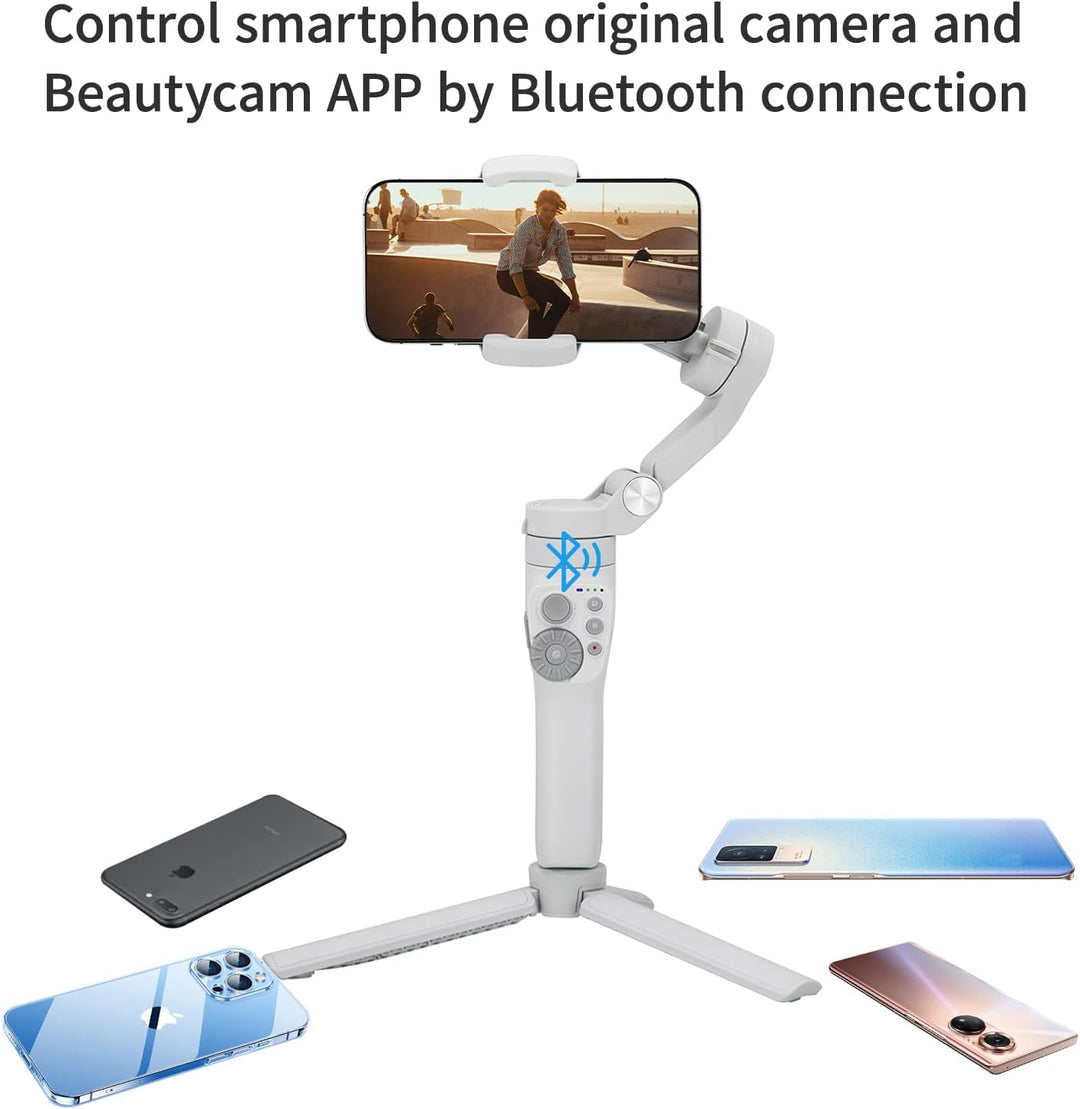Feiyu Vimble 3SE [Offiziell] Smartphone Gimbal für iPhone und Android, 3-Achsen Handy Stabilisator,