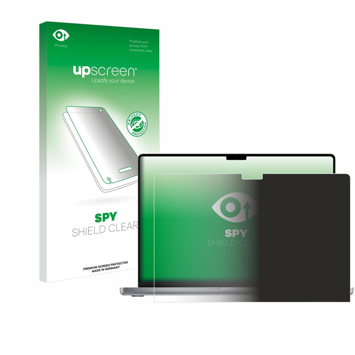 upscreen Anti-Spy Blickschutzfolie für Apple MacBook Pro 16" 2021 Made in Germany, Privacy Displaysc