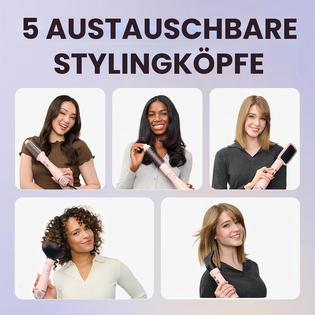 Wavytalk Warmluftbürste, 5 in 1 Hairstyler, Föhnbürste zum Trocknen und Stylen in One Step, AIR SCUL