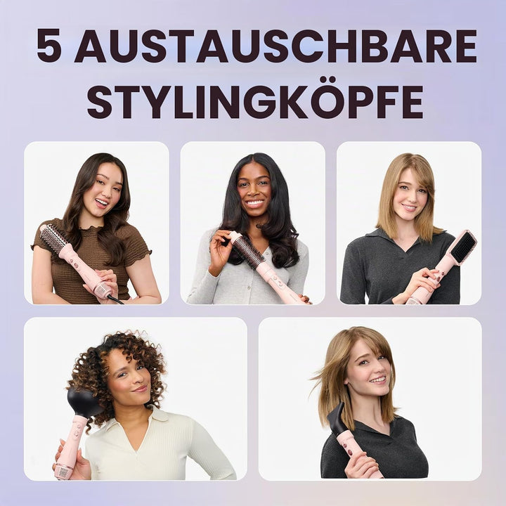 Wavytalk Warmluftbürste, 5 in 1 Hairstyler, Föhnbürste zum Trocknen und Stylen in One Step, AIR SCUL