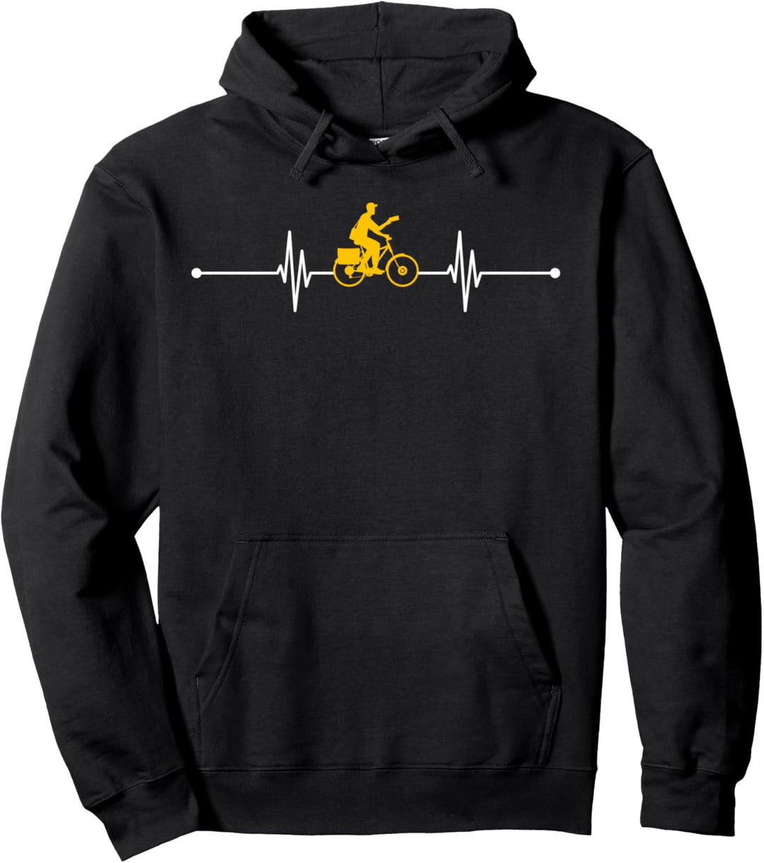 Postbote Herzschlag Design Zusteller Briefträger Outfit Pullover Hoodie