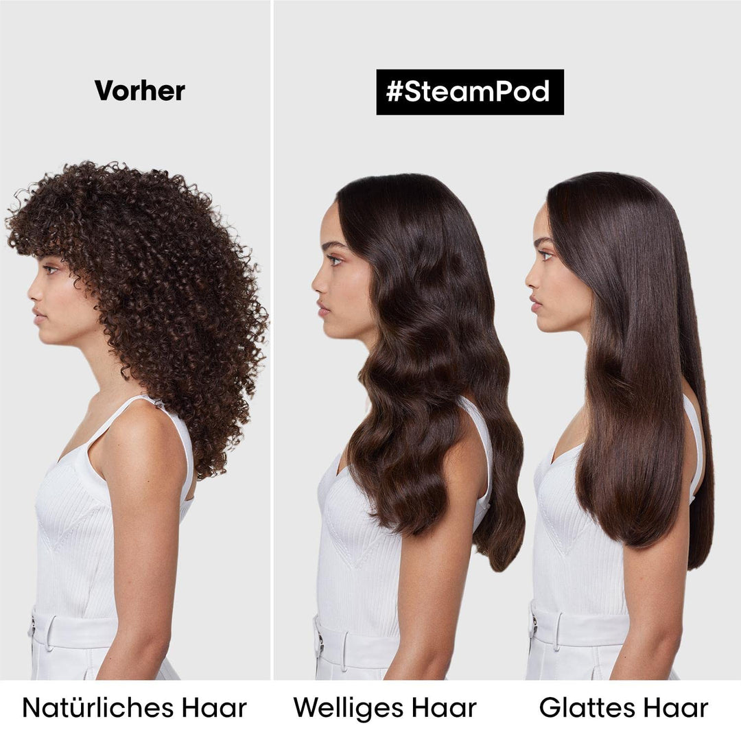 L'Oréal Professionnel SteamPod 4, All-in-One-Dampfstyler, Professionelles Glätteisen mit Dampftechno