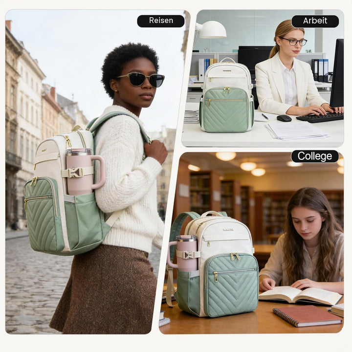 VANKEAN Laptop-Rucksack für Damen und Herren,15,6 Zoll, Arbeitstasche für Damen, Herren, modisch, wa