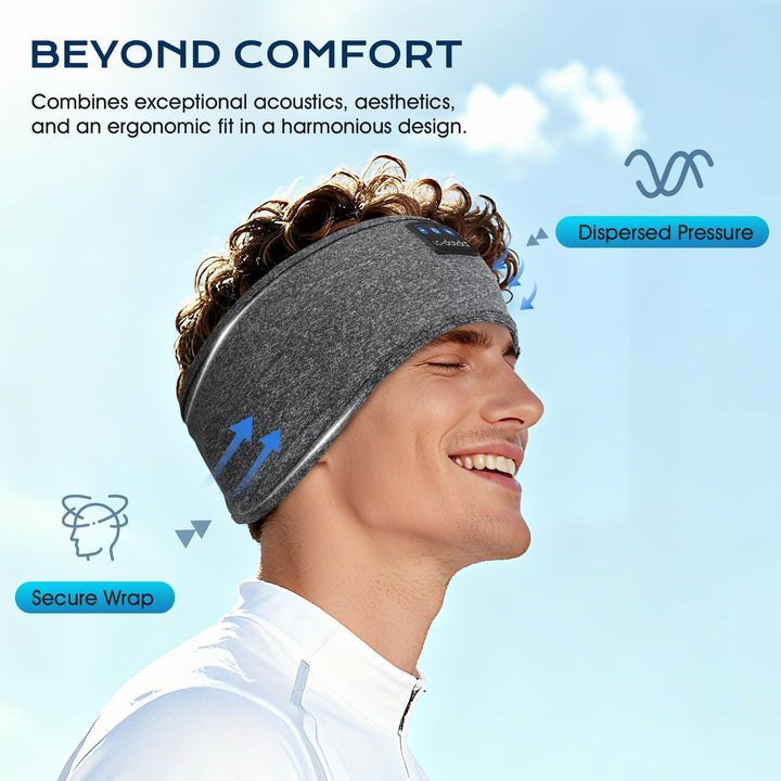 LC-dolida Schlafkopfhörer Bluetooth Stirnband Kopfhörer Bluetooth V5.4 Band Kopfhörer zum Schlafen,S