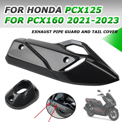 Motorrad Auspuffrohr Hitzeschild Wärmedämmung Schutzabdeckung Heckabdeckung für Honda PCX125 PCX160