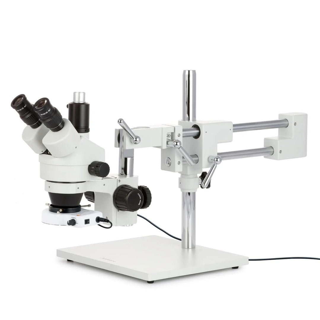 AmScope SM-4TY-80S Trinokulares Zoom-Stereomikroskop mit Industrieller Inspektion und 80 LED-Licht,