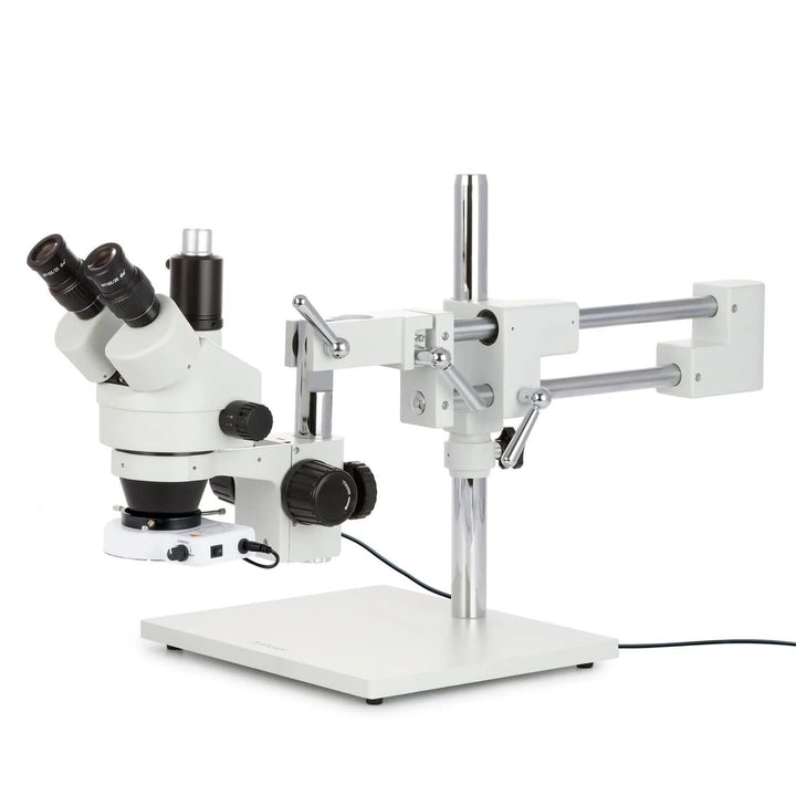 AmScope SM-4TY-80S Trinokulares Zoom-Stereomikroskop mit Industrieller Inspektion und 80 LED-Licht,