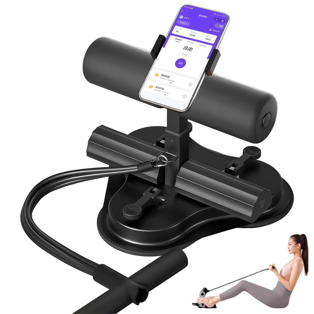 Tragbare Sit Up Bar, Selbstsaugung Sit Up Hilfe, Situp Trainingsgerät mit Drie Saugnäpf, Sit-Ups Ass