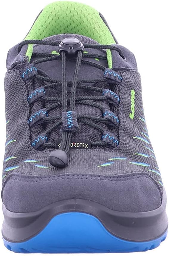 LOWA Halbschuh ZIRROX GTX LO JUNIOR 24 EU Anthrazit Türkis, 24 EU Anthrazit Türkis