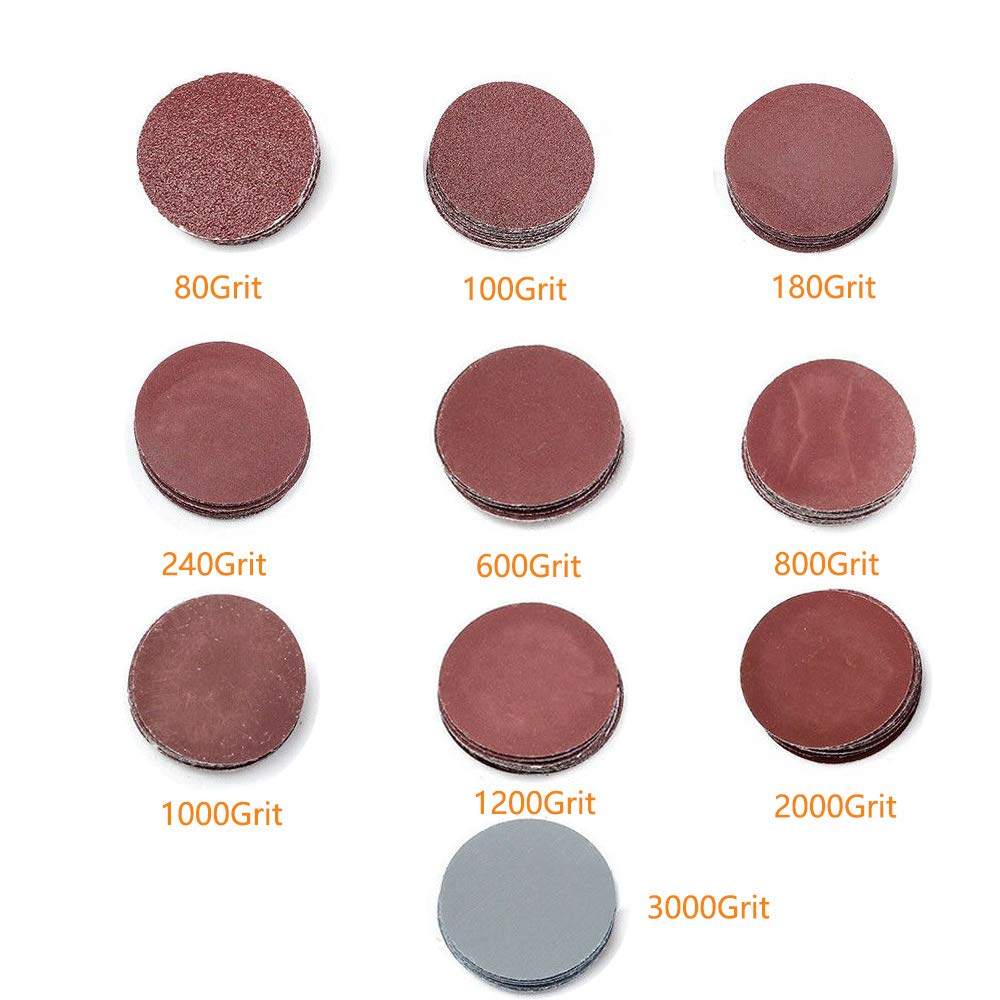 Saipor 100-teilig Schleifscheiben 75mm Schleifblätter Klett Schleifpapier Schleifscheibe, je10x 80 1