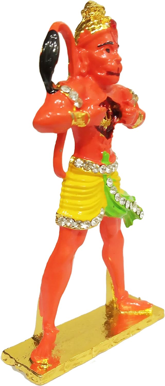 Purpledip Metall-Idol Lord Hanuman: Ramayana-Darstellung von Lord Ram Forever in Hanumanji &