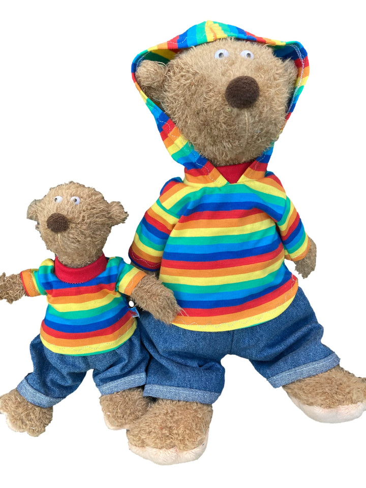 Kleidung handmade Shirt oder Kapuzenshirt + Jeans für Bären Teddy Gr. 22 cm/oder 35 cm Bekleidung Pu