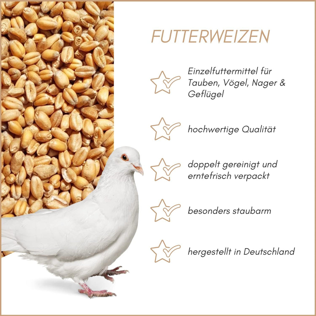 SUPRAVIT Weizen Futterweizen - 25kg aus regionaler Landwirtschaft - Ideales Einzelfuttermittel für T