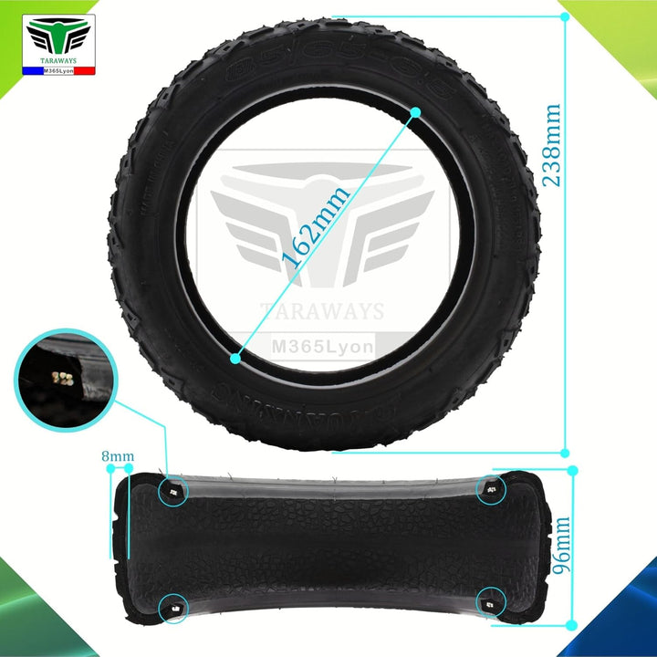 85/65-6.5 Reifen für Elektro-Scooter Kugoo G Booster - G2 pro - Air Rise 800w E-road Gigawatt - E-ro