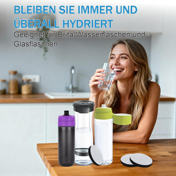12 Wasserfilter MicroDisc für Brita Fill &amp; Go Vital Wasserfilterflasche, 12