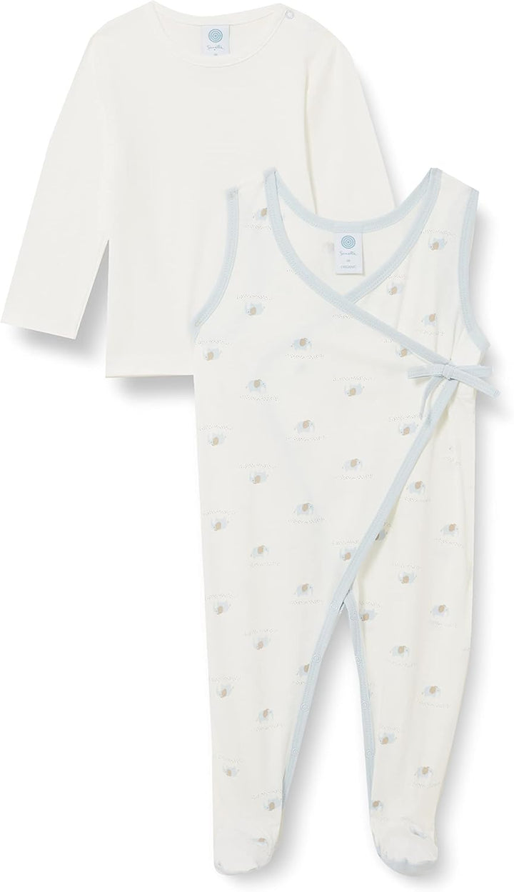 Sanetta Baby-Jungen Strampler Beige Kleinkind-Schlafanzüge 68 White Pebble, 68 White Pebble