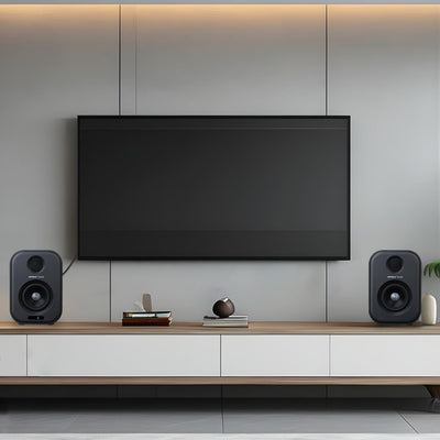 AIYIMA S400 Bücherregal-Lautsprecher hat 7,6 cm (3 Zoll) 80 W Hochleistungs-Lautsprecher, HiFi-BT-Bü