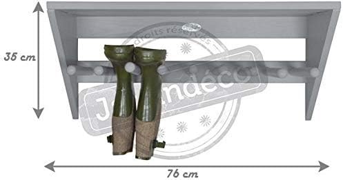Esschert Design Wandstiefelhalter, grau, 76 x 31.3 x 35, CF49G