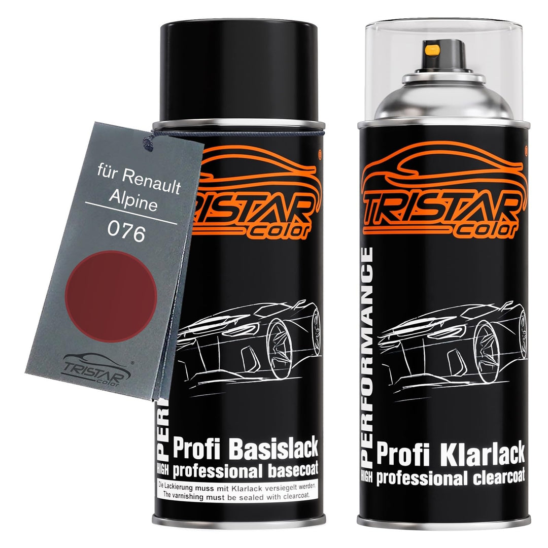 TRISTARcolor Autolack Spraydose für Renault 076 Rouge Titien Metallic +1K | für Renault / Alpine, Se