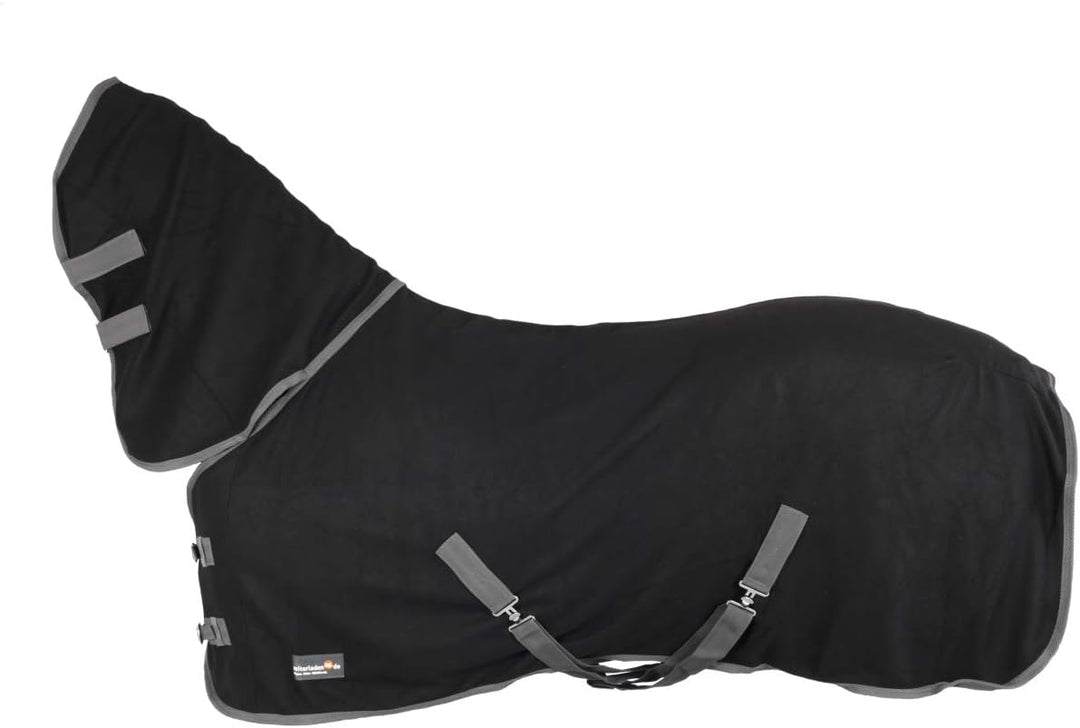RL24 - Abschwitzdecke BASICLINE mit Halsteil und abnehmbarem Kreuzgurt fürs Pferd ist atmungsaktiv F