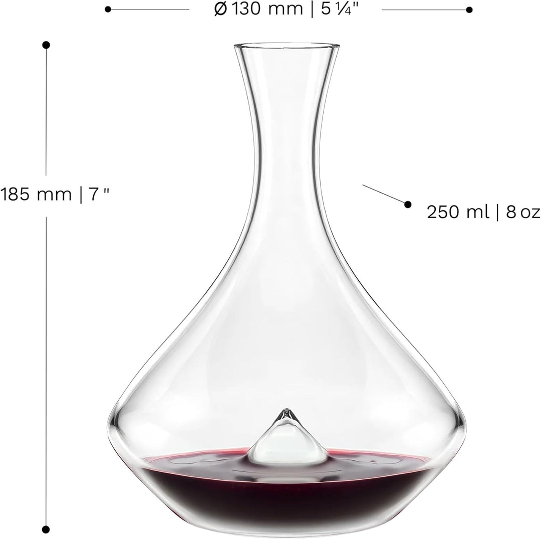 Stölzle Lausitz Dekanter Fire Vulkanos Mundgeblasen 0,25 Liter/Rotwein Dekanter mit besonderer Optik