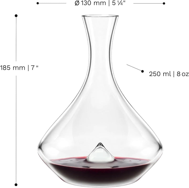 Stölzle Lausitz Dekanter Fire Vulkanos Mundgeblasen 0,25 Liter/Rotwein Dekanter mit besonderer Optik