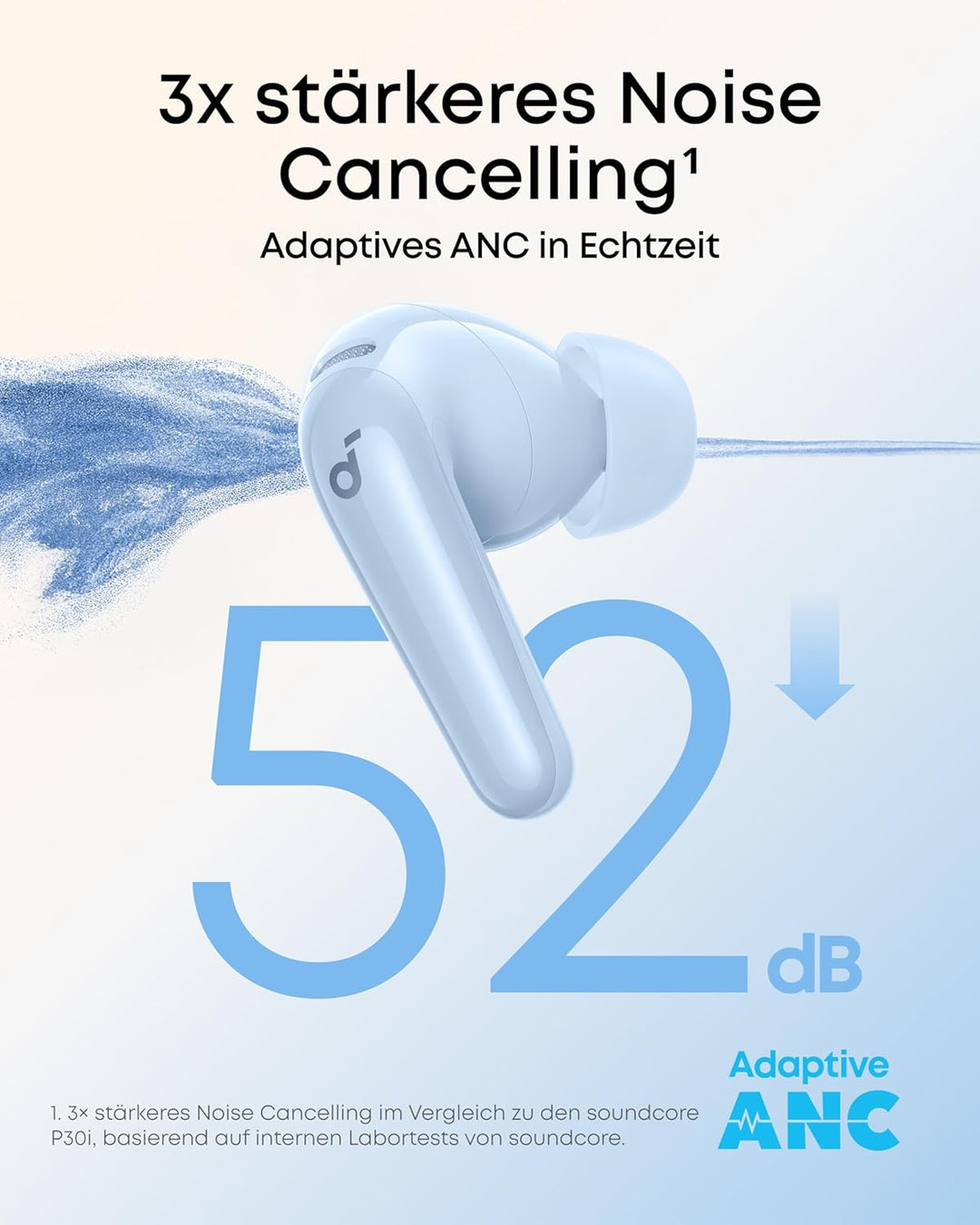 soundcore P31i by Anker, adaptives Noise Cancelling in Echtzeit, Hi-Res Sound, kabellose Bluetooth-K
