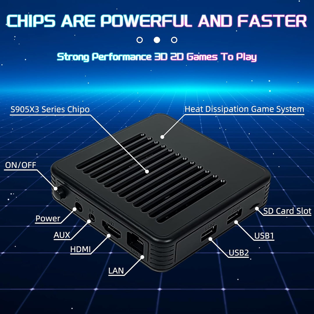 Retrowave G11 Pro, 128GB 40000+ Spiele Retro Spielekonsole für TV, 40+ Emulatoren Retro Konsole Unte