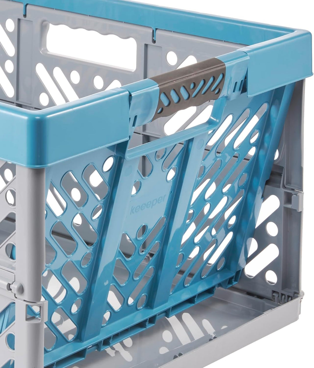 keeeper ben 4x Stabile Profi-Klappboxen mit Soft-Touch Griffen, 45 l, Eco Sky Blue Eco Sky Blue 4er