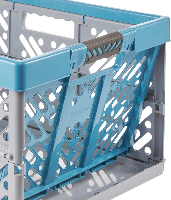 keeeper ben 4x Stabile Profi-Klappboxen mit Soft-Touch Griffen, 45 l, Eco Sky Blue Eco Sky Blue 4er