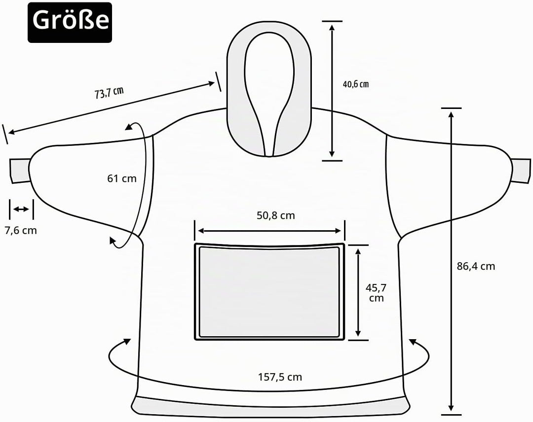 Gentlewarm übergrosse Hoodie Sweatshirt mit Kapuze, Super Weich und bequem Flanell Damen Kapuzenpull