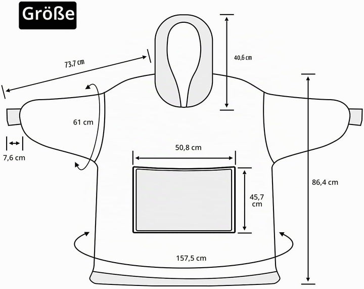 Gentlewarm übergrosse Hoodie Sweatshirt mit Kapuze, Super Weich und bequem Flanell Damen Kapuzenpull