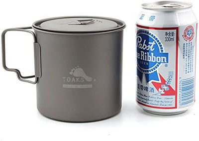 TOAKS Outdoor Camping Titan Cup und Titan Topf 650ml Becher, 650ml Becher