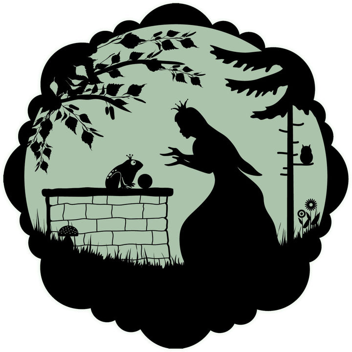 lumentics Märchenaufkleber Fröschkönig - Im Dunkeln leuchtender Motiv-Aufkleber. Sticker mit angepas