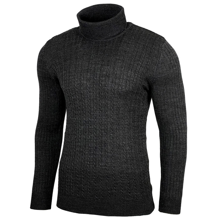 Baxboy Herren Rollkragen Pullover Langarmshirt Feinstrick Sweater Rollkragen Freizeit Slim fit Basic