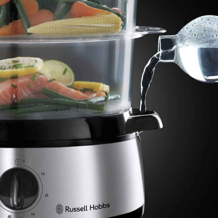 Russell Hobbs Dampfgarer [normale Grösse] 9,0l (60 Minuten Timer + Abschaltautomatik, 3 spülmaschine