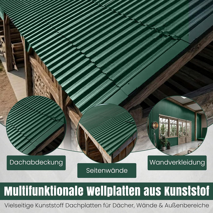 LP Projekt Wellplatten | Robuste &amp; wetterfest Wellplatten Dach Kunststoff für Garten &amp; Terrasse | St