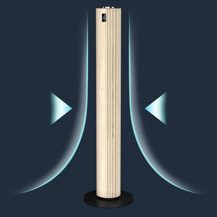 Rowenta Turmventilator Urban Cool VU6770 | Holzoptik | 3 Geschwindigkeiten | Automatische Oszillatio